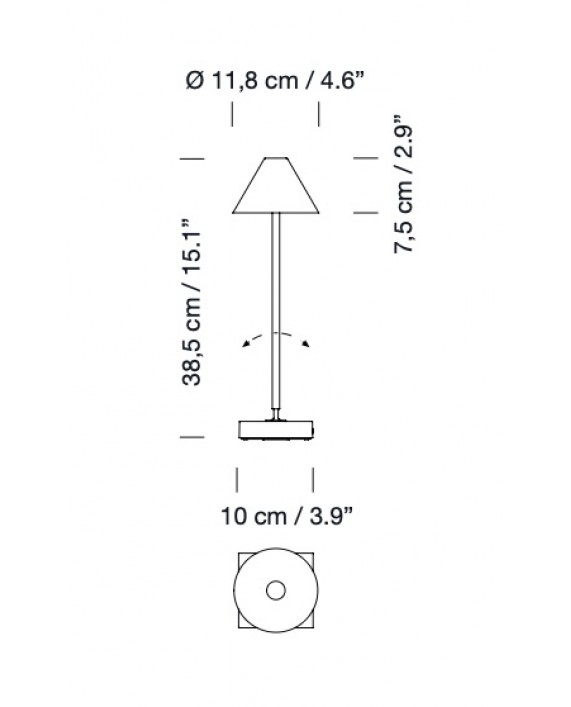 Santa & Cole Gira Mini Portable Table Lamp